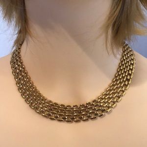 Gold Link Choker Necklace